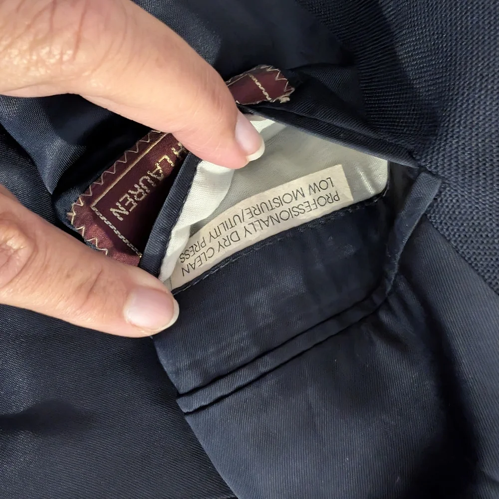 Chaps‎ Ralph Lauren Vtg. Navy Blue Blazer with Gold Buttons Single Breasted 43R